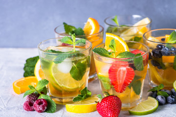 Lemonade drink assortment. 