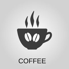 Coffee icon. Coffee symbol. Flat design. Stock - Vector illustration