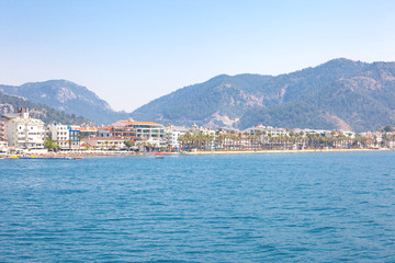 Fototapeta na wymiar Aegean coast of Turkey Marmaris, water view