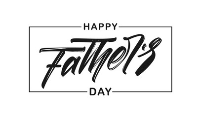 Vector illustration: Handwritten type lettering composition of Happy Father's Day isolated on white background
