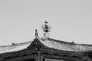 Details of the roof - Buddhist Temple (Kunming, Yunnan, China)