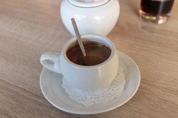 Cup of coffee americano. Business break.
