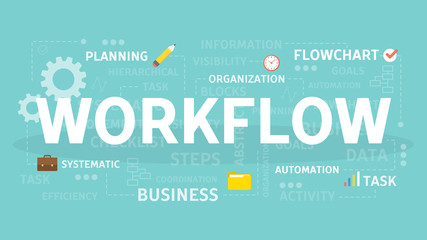 Workflow concept illustration.