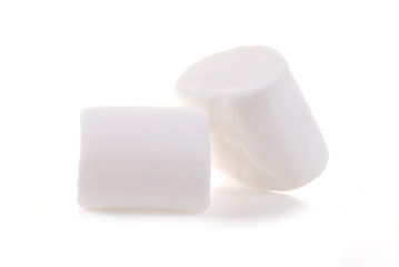 Group of Marshmallows isolated on white background