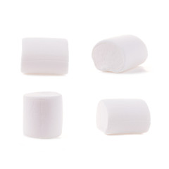 Group of Marshmallows isolated on white background