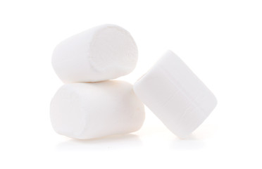 Group of Marshmallows isolated on white background