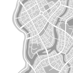Abstract city map seamless pattern.