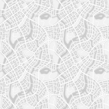 Abstract city map seamless pattern.