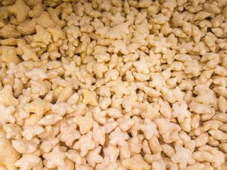 Corn-flakes background and texture, cornflake cereal box for morning breakfast.