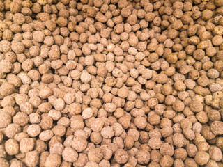 Corn-flakes background and texture, cornflake cereal box for morning breakfast.