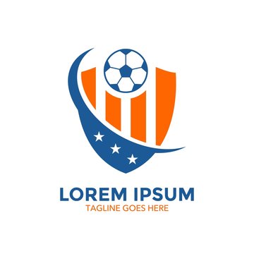 Unique badge soccer logo vector design. icon. vector illustration