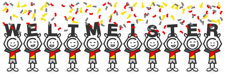 Fussball 2018 Strichfiguren Deutschland Mannschaft