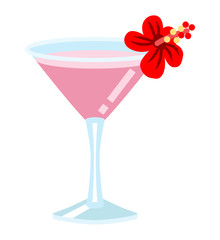 Pink colored Cocktail icon