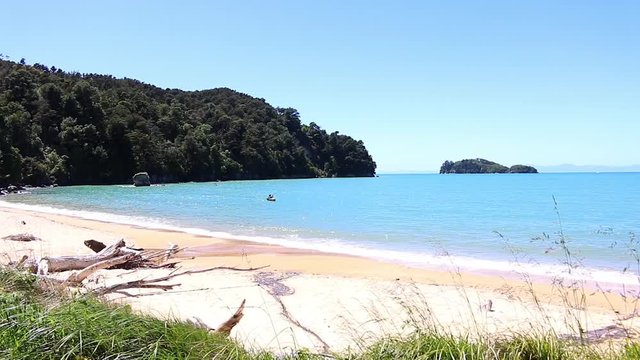 New Zealand Abel Tasman national park beautiful bay and beach