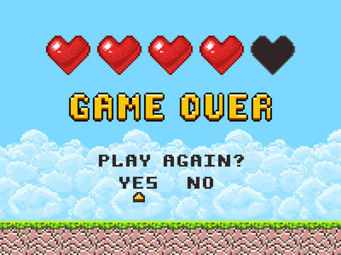 Pixilart - game over by Shabesiah