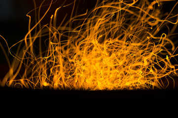 fire and sparks