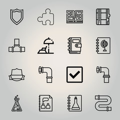 Outline other 16 vector icons set. 16 icons page symbol for your web site design. logo, app, ui, illustration, eps10