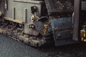 Fototapeta na wymiar asphalt laying machines
