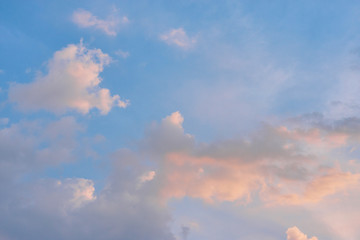 Naklejka na ściany i meble Sunset sky clouds, light rays and other atmospheric effect