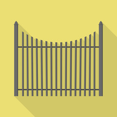 Metal new fence icon. Flat illustration of metal new fence vector icon for web design