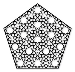 Decorative panel of oriental style. For laser cutting.
