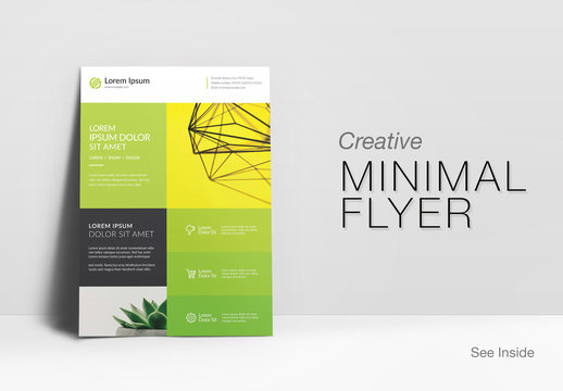 Business Flyer Layout with Green Accents