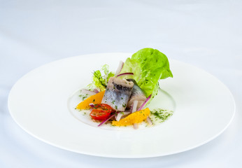 Bright, appetizing herring snack