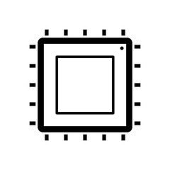 chip isolated minimal icon. Processor line vector icon for websites and mobile minimalistic flat design