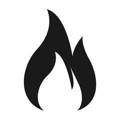 Flame Icon. flat style isolated on white background. Vector