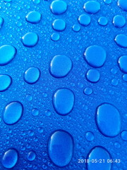 Water, blue, drop, rain, abstract