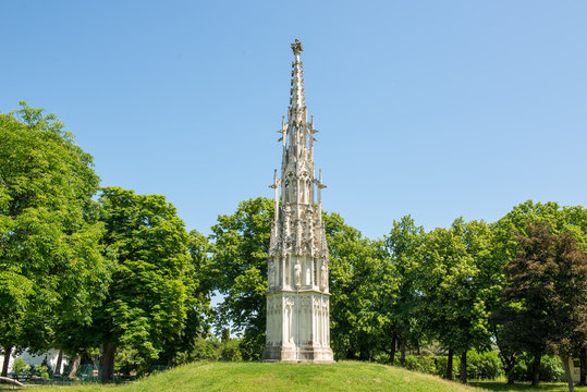 gothic monument - german words " Spinnerin am Kreuz" Wiener Neustadt