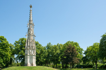 gothic monument - german words " Spinnerin am Kreuz" Wiener Neustadt
