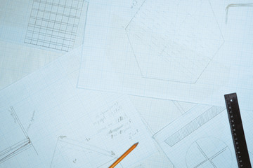 drawing on the table