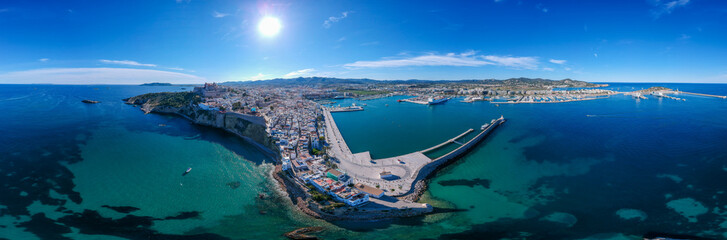 Ibiza Luft-Panorama - obrazy, fototapety, plakaty