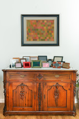 Retro sideboard, cabinet in a dinning room, country style.