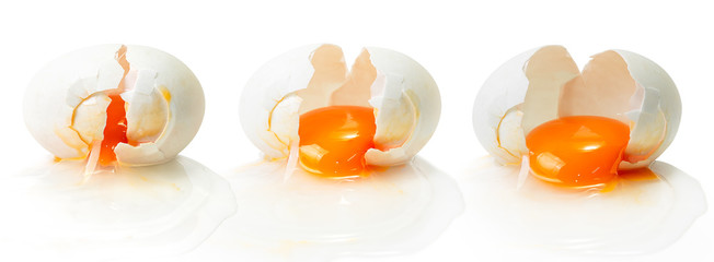 Broken egg isolated