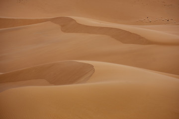 Abstract lines in dunes of Grand Erg Occidental in Sahara desert, Algeria