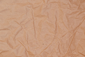 Fototapeta premium old crumpled brown paper for texture or background