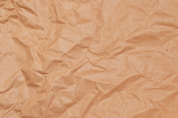 old crumpled brown paper for texture or background