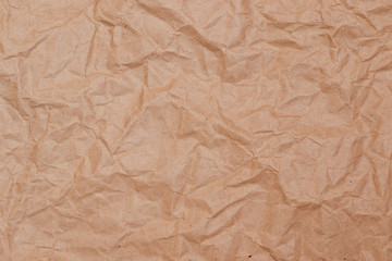 old crumpled brown paper for texture or background