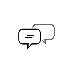 Bubble chat outline icon template