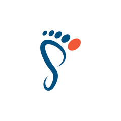 Foot palm icon template vector