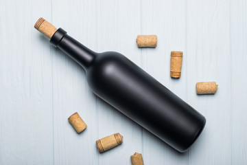 Wine bottle on background - Mock-up