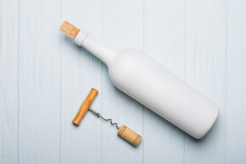 Wine bottle on background - Mock-up