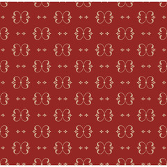 Seamless brown background with light pattern in baroque style. Vector retro illustration. Ideal for printing on fabric or paper. Use for wallpaper, packaging paper, textiles.