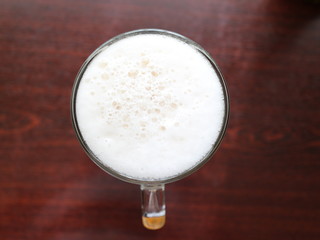 beer froth close-up