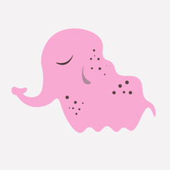 4641108 Cute elephant illustration in scandinavian style.