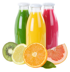 Saft Smoothie Smoothies Früchte Flasche Fruchtsaft Quadrat freigestellt Freisteller