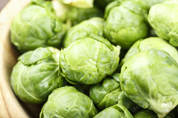 raw brussels sprouts close-up