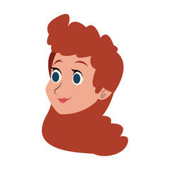 Young woman face vector illustration graphic design